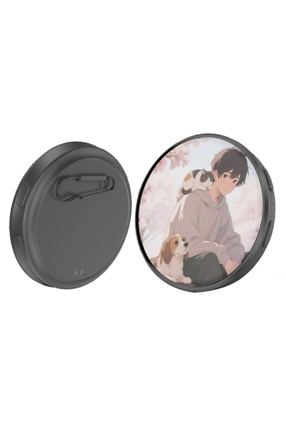 Digital Display Badge 1.7 Inch Touchscreen LED Personalized Photo And Video Pin