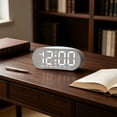 thumbnail image 1 of Ohmyroo Digital LED Alarm Clock 6.3x2.7 Inch Temperature Date Display Dual Power Supply Home Office Timepiece, 1 of 6