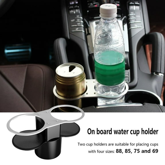 Ohmyroo Dual Auto Cup Holder Console Organizer Multifunctional Beverage Mount For Vehicles