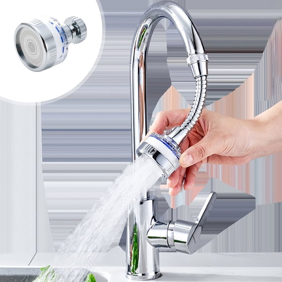 Ohmyroo Faucet Splash Guard Shower Head Extension with Water Filter Aerator Bubbler Attachment for Kitchen Bathroom Sink Sprayer