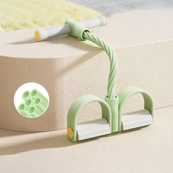 Ohmyroo Fitness Resistance Belt 6 Tube Pedal Ankle Joint Tractor Sit Up Leg Stretching Rope For Stretching And Exercise