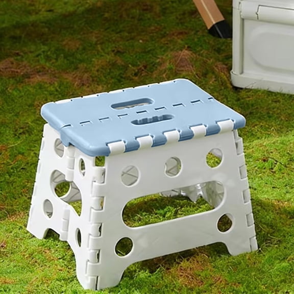 Ohmyroo Foldable Step Stool 9.0x7.0 Inch Thickened Plastic Portable Chair For Outdoor And Home Use