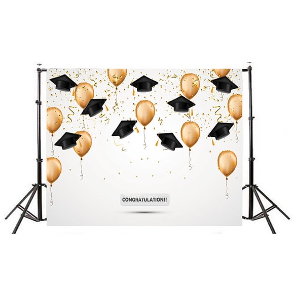 Ohmyroo Graduation Backdrop 3D Studio Photography Cloth Party Celebration Portrait Achievement Ceremony Props