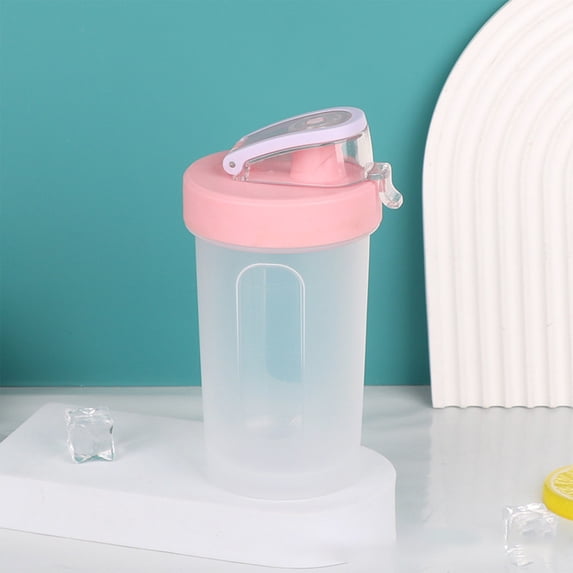 Ohmyroo Handheld Sports Shaker Cup 300ml Clear Plastic For Men Women Gym Workout Protein Mixing Organization Efficient Method