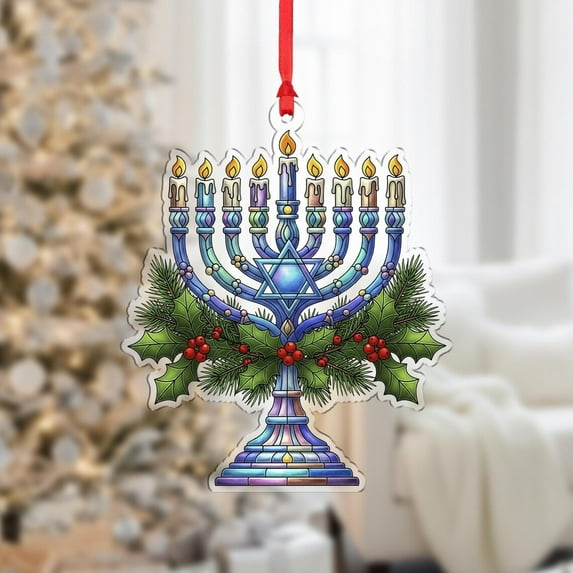 Ohmyroo Hanukkah Decorative Ornament Festive Hanging Accessory for Holiday Home