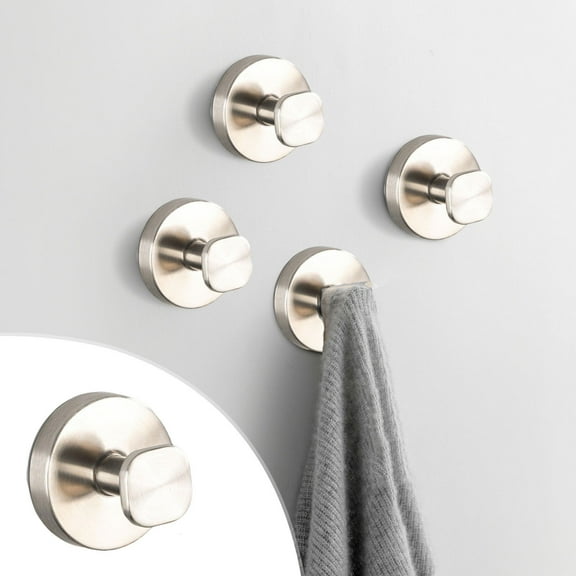 Ohmyroo Heavy-Duty Stainless Steel Suction Cup Hooks, Strong Hold No-Drill Hanging Solution for Shower, Glass Door, Tile, and Windows