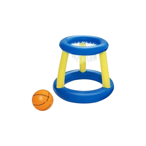 Ohmyroo Inflatable Swimming Pool Game Set Volleyball Net Basketball Hoop Soccer Goal For Adult Family Water Sports Summer Fun