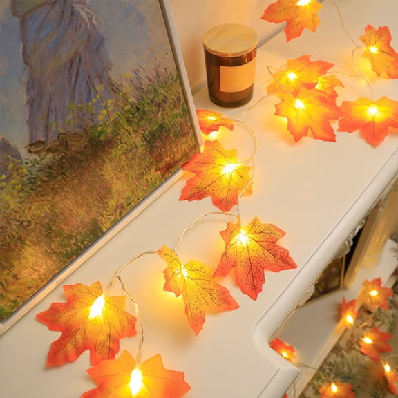 Ohmyroo LED Maple Leaf String Lights, Battery Fall Garland, 59 To 118 In