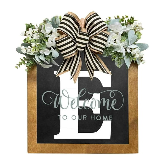 Ohmyroo Last Name Year Round Front Door Wreath Decorative Hanging Plaques For Home Entryway And Exterior Decor