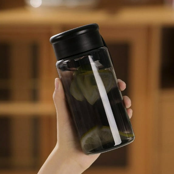 Ohmyroo Leakproof Reusable Sports Water Bottle, Clear Plastic Bottle with Flip Top Lid for Gym, Hiking, Travel, Easy-Carry Design with Secure Lock