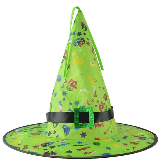 Ohmyroo Light Up Witch Hat, Cloth Halloween Costume Party Hat With Electronics