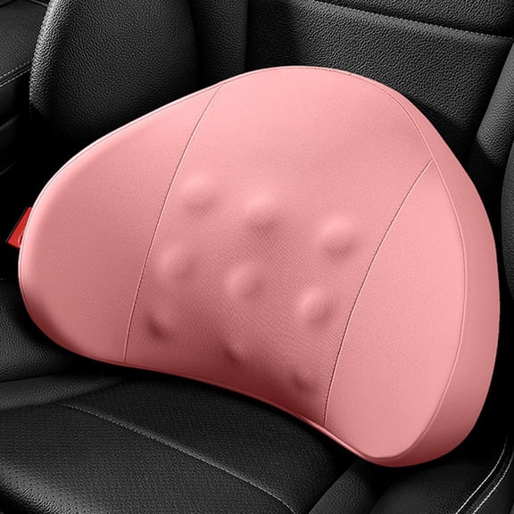 Ohmyroo Memory Foam Car Lumbar Cushion Driving Backrest Support Pad Red