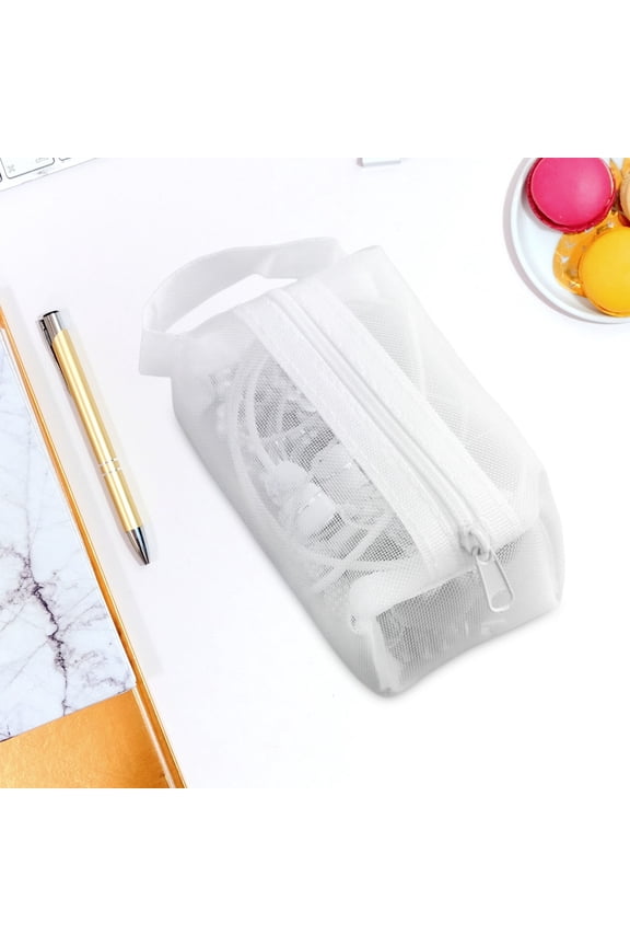 Mini Mesh Zipper Pouch Large Capacity Cosmetic Key Wallet Storage Bag