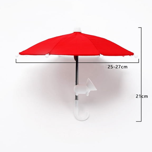 Ohmyroo Mini Phone Umbrella With Suction Cup Stand Portable Sunshade Anti-Reflective Shield For Outdoor Mobile Navigation
