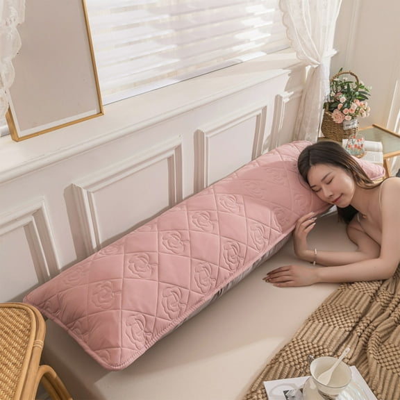 Ohmyroo Oversized Quilted Pillow Protector Cover 18x47 Inches, Luxury Bedding Pillowcase for Couples, Extra Long Body Pillow Cover with Enhanced Comfort Design
