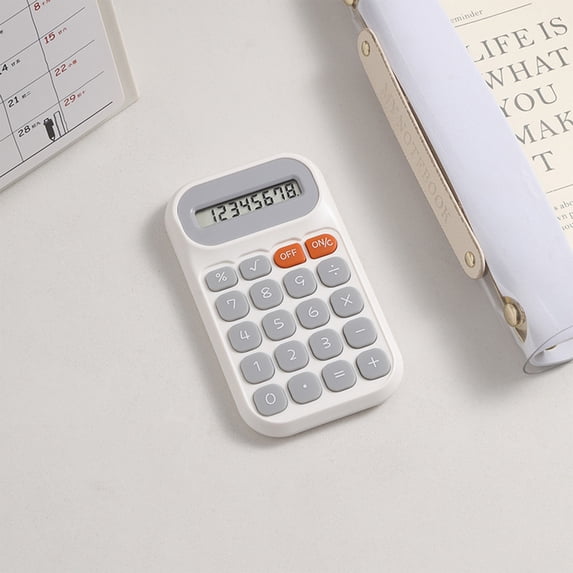 Ohmyroo Palm-Sized 8-Digit Calculator 7.0x1.9 Inch Portable Mini Pocket Math Tool Home Office Business Travel Accessory
