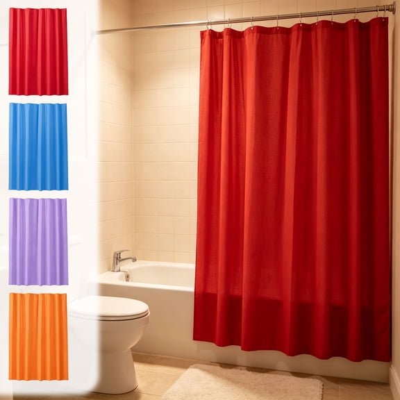 Ohmyroo Plastic Shower Stall Curtain 70.87 Inch Water Repellent Flexible Liner For Hotel Bathroom Tub Privacy Screen Solid Colors