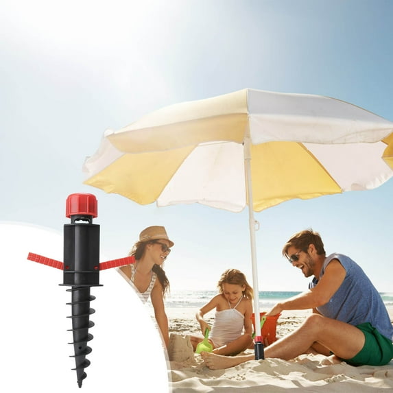 Ohmyroo Portable Beach Umbrella With Handle Compact Sun Shelter For Outdoor Beach And Pool Activities