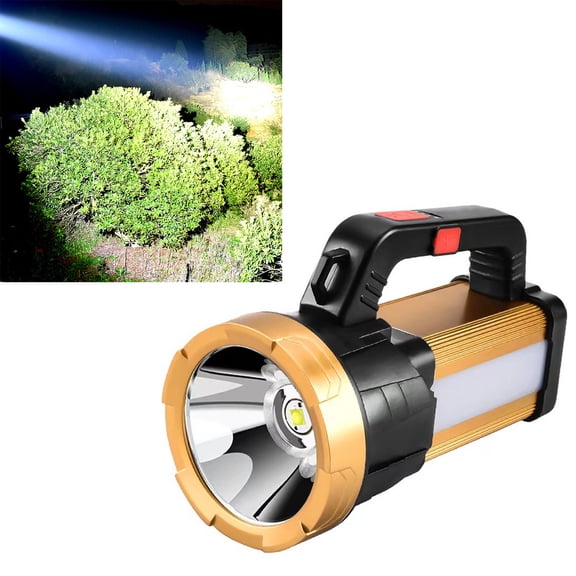 Ohmyroo Portable Camping Tent Searchlight Black Plastic for Men Women Outdoor Hunting Boating Emergency Rescue Cob Light Tool