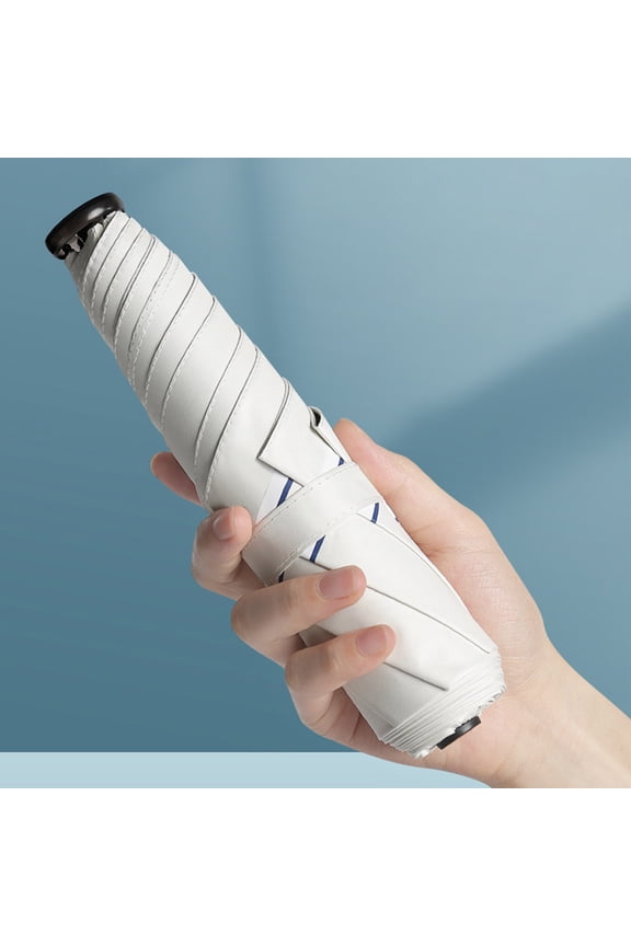 Portable Manual Umbrella 39.4x20.1 Inch Reflective Stripe Vinyl Coating for Safety and Sun Protection