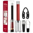 thumbnail image 1 of Ohmyroo Portable Needle Air Pressure Wine Opener Set Compact Bar Tool With Foil Cutter Vacuum Stopper And Pourer, 1 of 6