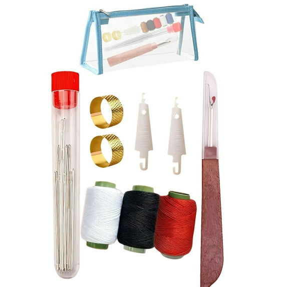 Ohmyroo Professional Hand Sewing Kit with Assorted Needles and Threads - Complete Sewing Supplies for Quilting, Fabric Repair, and Craft Projects, Portable Storage Case Included