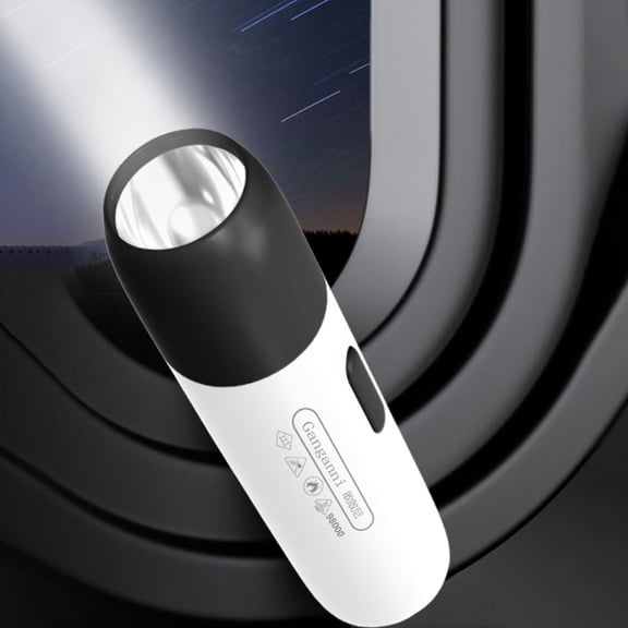 Ohmyroo Rechargeable LED Flashlight Black Pink Plastic for Men Women Outdoor Night Hiking Emergency Rescue Tool 1000 Lumens Output