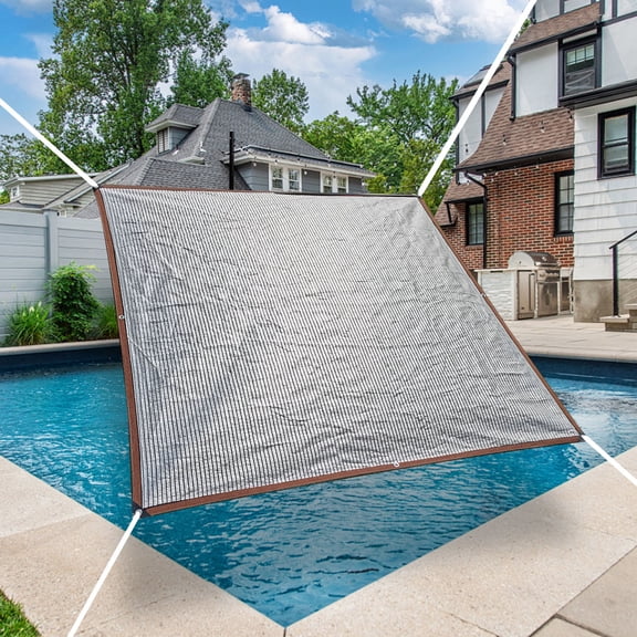 Ohmyroo Reflective Aluminum Foil Shade Net Encrypted Sunscreen Mesh for Balcony Courtyard and Garden Greenery Cooling
