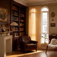 thumbnail image 1 of Ohmyroo Rural Style Woven Window Curtains Semi Transparent Gingham Drape For Living Room Bedroom Balcony, 1 of 6