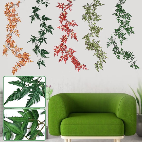 Ohmyroo Simulation Nantian Rattan Artificial Greenery Plastic Vines 66.9 Inch for Home Ceiling Wall Decoration Wedding Event Backdrop Botanical Decor