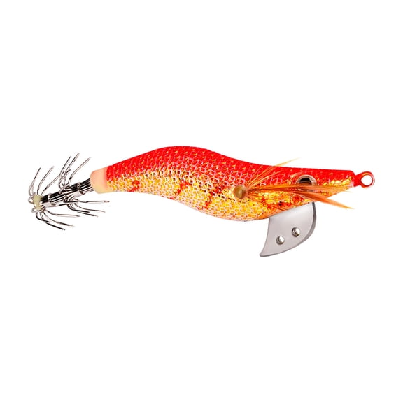 Ohmyroo Simulation Squid Fishing Lure 4 Inch Sinking Soft Bait With Weighted Needle Hook For Sea Angling