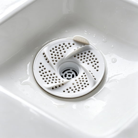 Ohmyroo Sink Hair Catcher 3 Pack Gray White Versatile Swirl Filter Screen Assisting Bathroom Drainage