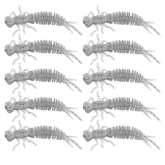 Ohmyroo Soft Insect Simulation Fishing Baits 2.16 Inch Silicone Larvae Worm Lures For Multi-Species Angling