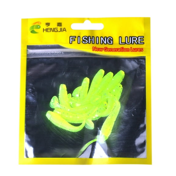 Ohmyroo Soft T-Tail Fishing Lures 10 Piece Set 2 Inch Realistic Scented Baits For Predatory Fish Attraction