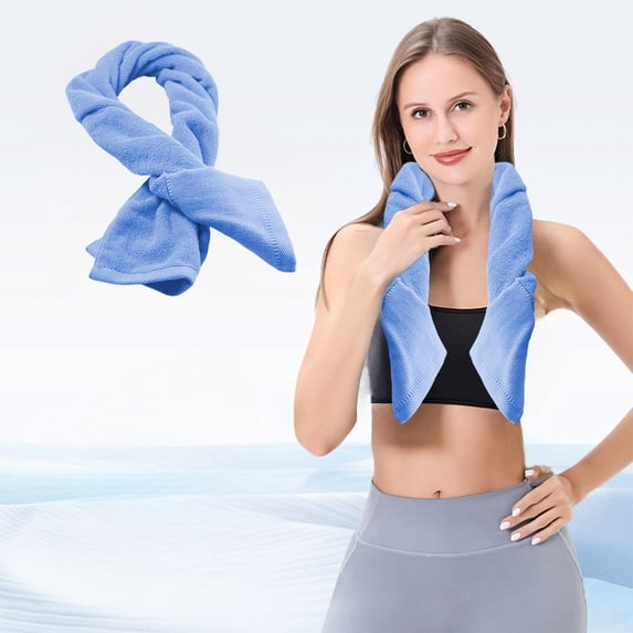 Ohmyroo Sports Towel 12.6x43.31 Inch Cotton Sweat Absorption Soft and Breathable for Gym Workout and Fitness