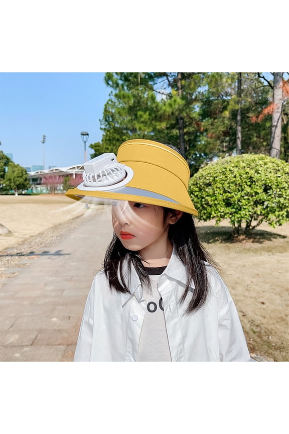 Sun Protection Hat with Built-in Cooling Fan 3 Speeds USB Rechargeable Personal Fan Hat for Outdoor Travel