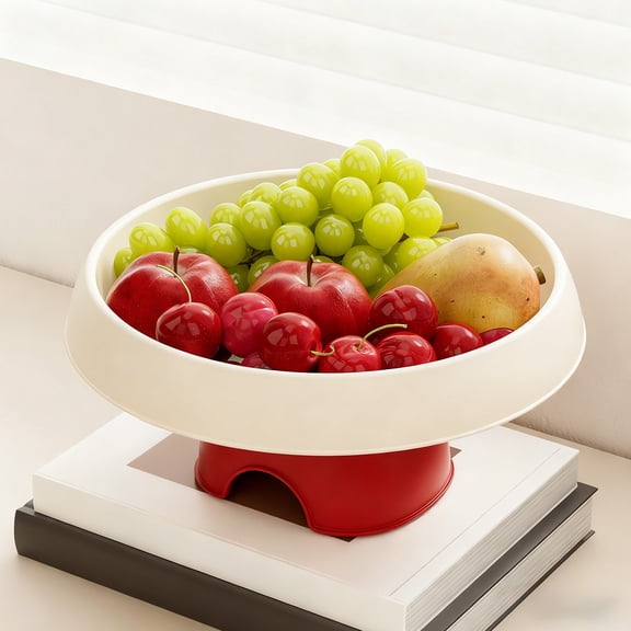 Ohmyroo Tall Fruit Bowl Luxurious High Footed Snack And Nut Serving Tray For Living Room Coffee Table 10 Inch