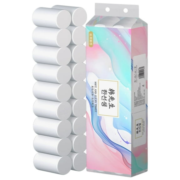 Ohmyroo Toilet Paper 18 Rolls Per Pack Household Soft Bath Tissue Daily Bathroom Cleaning Paper Towel Supply