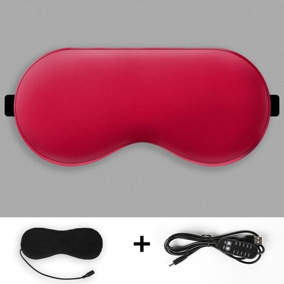 Ohmyroo USB Heated Eye Mask Simulated Silk Temperature Control Timer for Dry Eye Relief and Sleeping