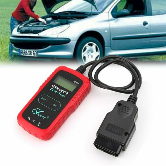 Ohmyroo VC300 Auto OBD2 Diagnostic Scanner Engine Fault Code Reader With Backlit LCD Display
