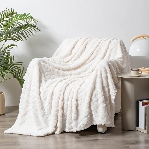 Ohmyroo Warm Suede Nap Shawl Blanket for Home Office Use Cozy Bed Sofa Napping Blanket Needs