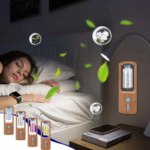 Ohmyroo Waterless Aroma Diffuser, 50 ml Light Wood USB Wall Mount Fragrance Machine