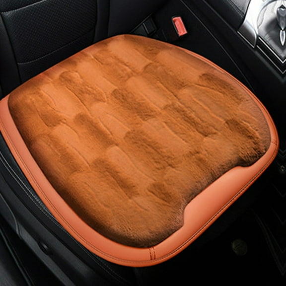 Ohmyroo Winter Short Wool Car Seat Cushion Warm Vehicle Interior Accessory for Home Automotive Needs