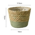 thumbnail image 1 of Ohmyroo Woven Plant Basket Cover Natural Straw Flower Pot Decor for Indoor Potted Plants Tabletop Display and Garden Arrangements, 1 of 2