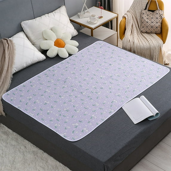 Ohmyroo Large 59x39.37 Inch Waterproof Bed Pad, Washable Mattress Protector Cover with Absorbent Layer for Moisture Protection, Quilted Fabric