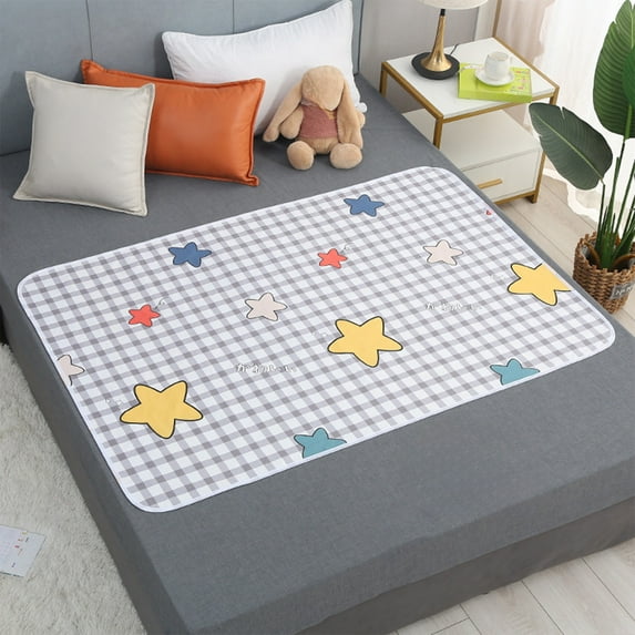 Ohmyroo Large 59x39.37 Inch Waterproof Bed Pad, Washable Mattress Protector Cover with Absorbent Layer for Moisture Protection, Quilted Fabric