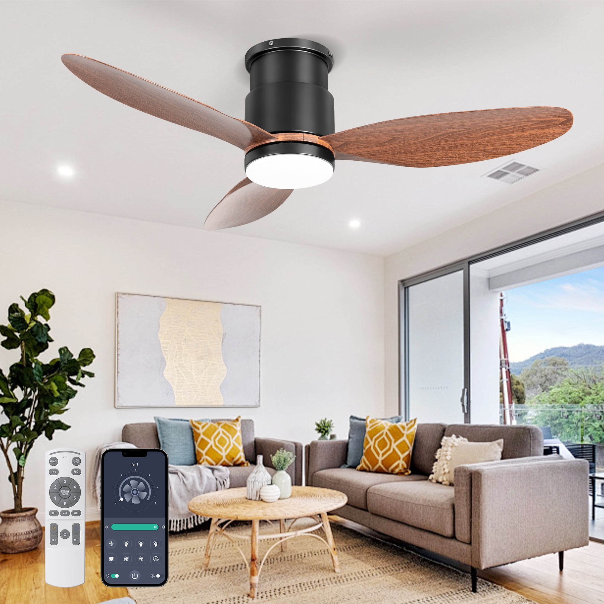 Ohniyou Ceiling Fan With Light