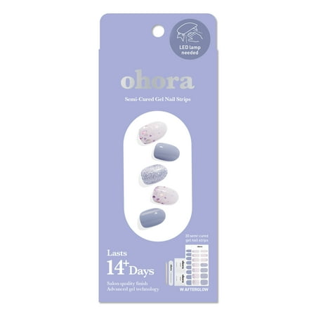 Ohora Semi-Cured Gel Nail Kit, Afterglow, 30 Count