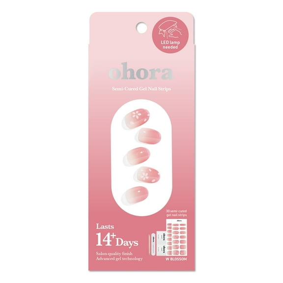 Ohora Semi-Cured Gel Nail Kit, Blossom, 30 Count