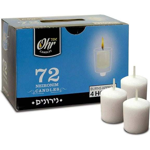 Ohr, 4 Hour Bulk Neironim Votive Candles - White (72 Pack)